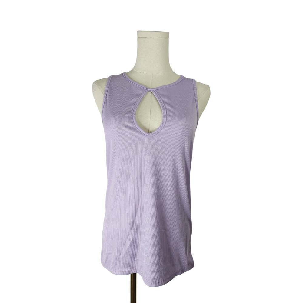 BiB! Lavender Ribbed Keyhole Tank Top Sz. Small NWOT